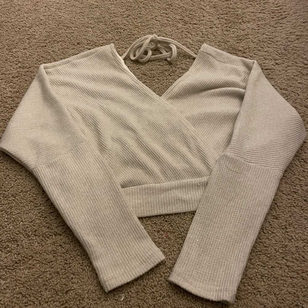 Forever 21 - Waffle Sweater w/ Tied Back